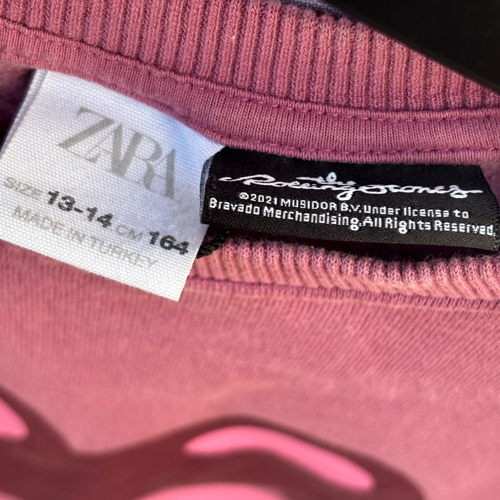 Zara Pink Graphic‎ Sweatshirt - Picture 2 of 4